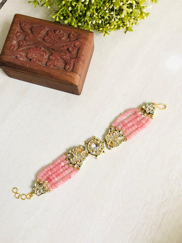 Pink Polki Bracelet